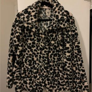 Billabong Cheetah Teddy/Sherpa Coat